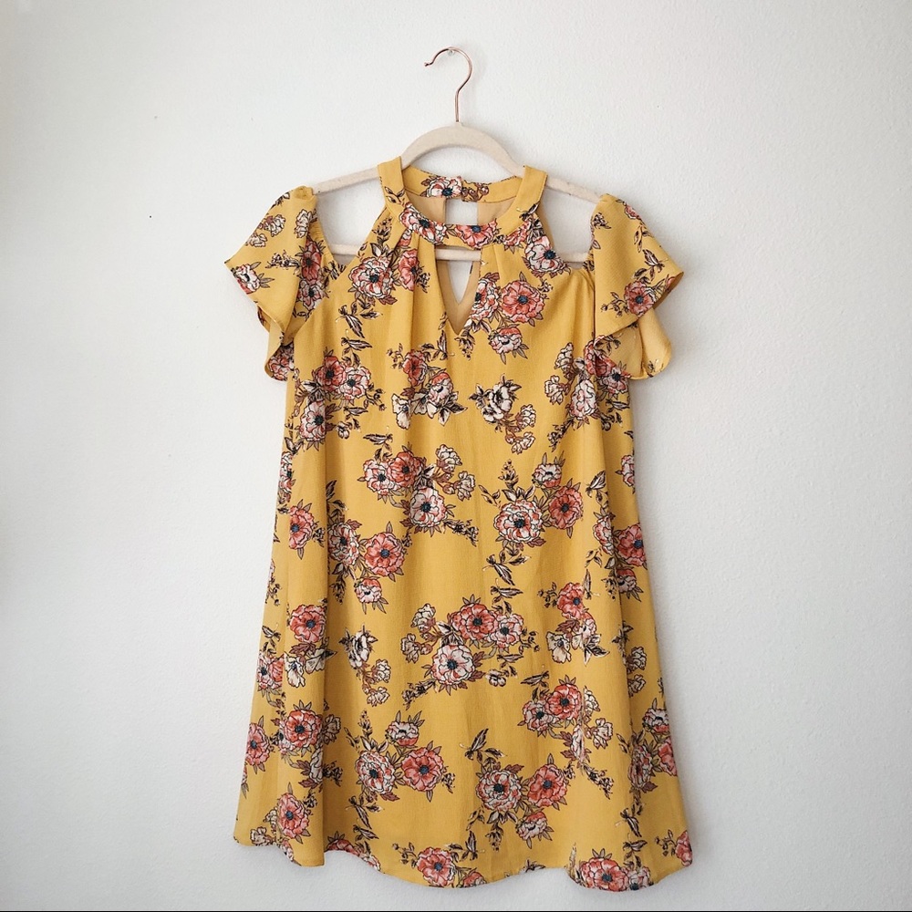 Yellow floral dress
